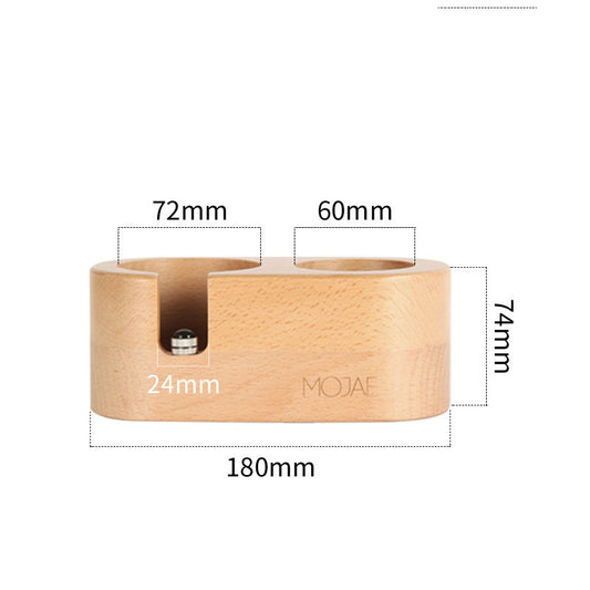 Solid Wood Coffee Press Powder Seat Filling And Pressing Base Handle Support Frame