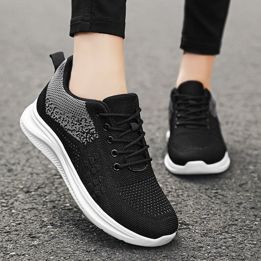 Lace-up Sneakers Women Light Breathable Flats Shoes - FLIPSTYLEZLLC