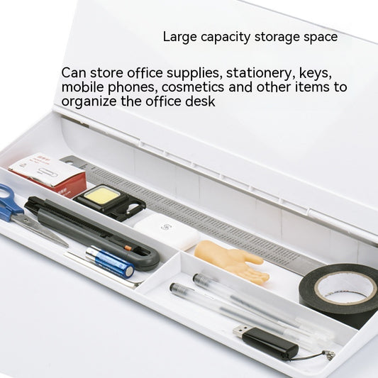 Computer Desktop Keyboard Portable Erasable Message Note Board Office Storage Box