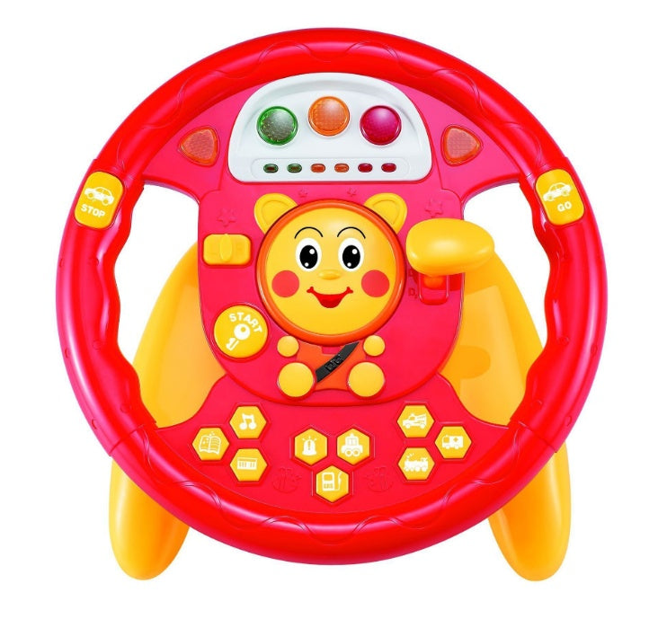 Sound and light toy simulation steering wheel