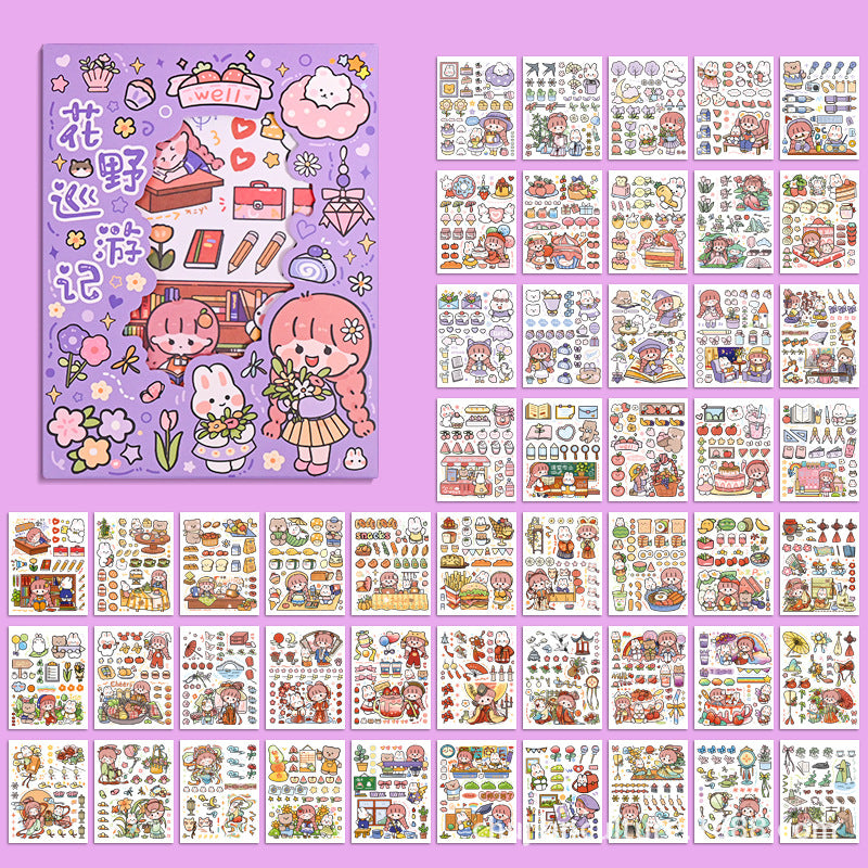 Hand Ledger Gift Box Of 50 Pieces And Paper Stickers