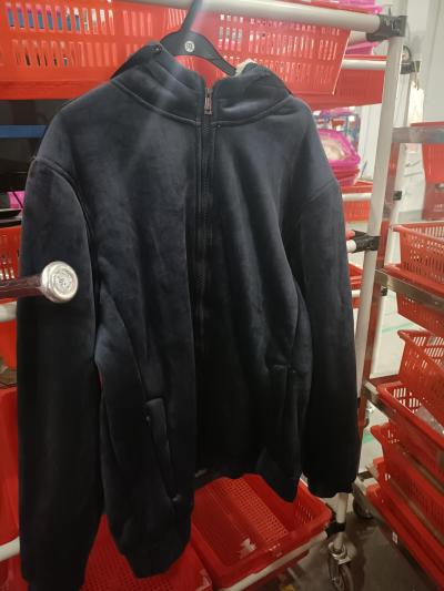 Men's New Hooded Plus Velvet Plus Size Cardigan Sweater Zipper Top