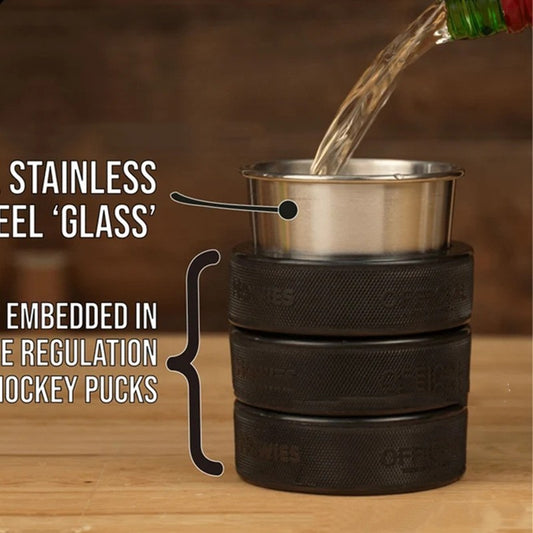 Hockey Cup Set Pen Holder Sports Gift Puck Hockey Decor Christmas Decorations