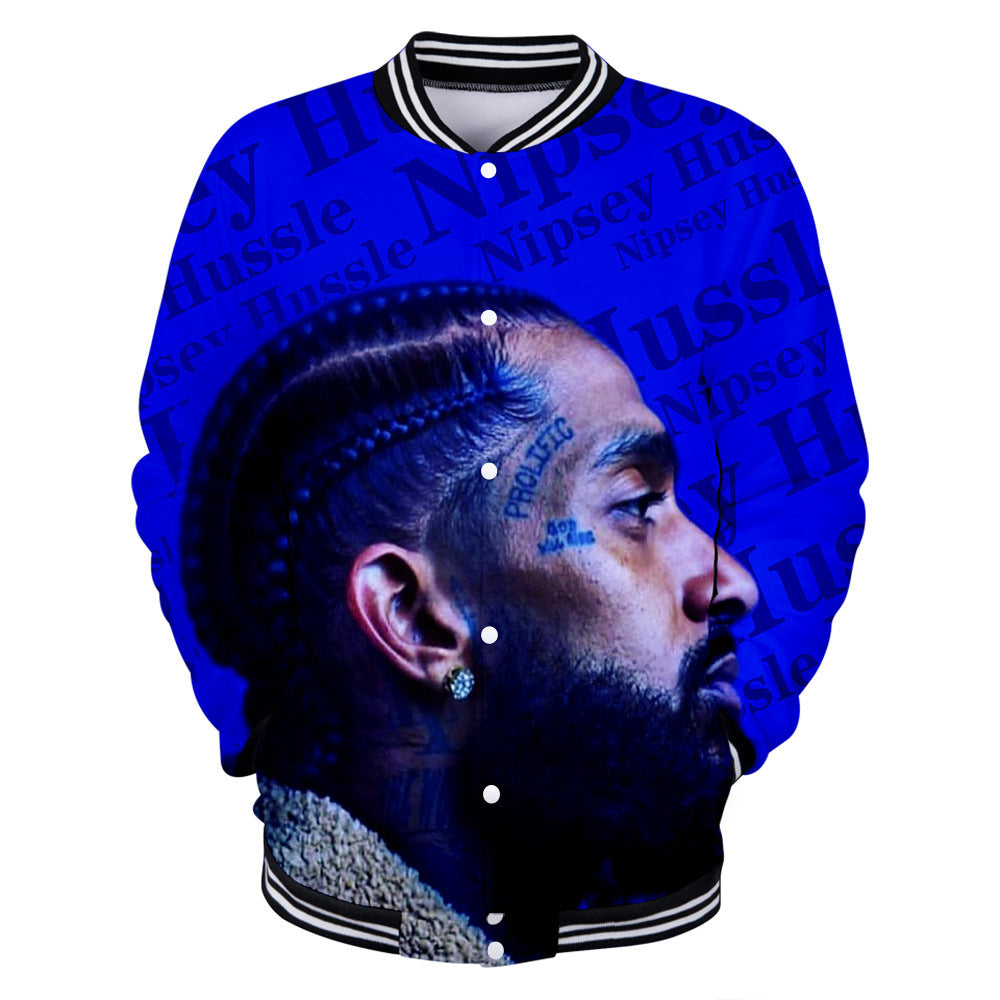 Trendy nipsey hussle casual 3D baseball uniform