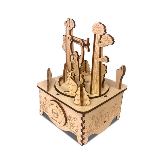 Creative Gift Holiday Animal Paradise Music Box Wooden