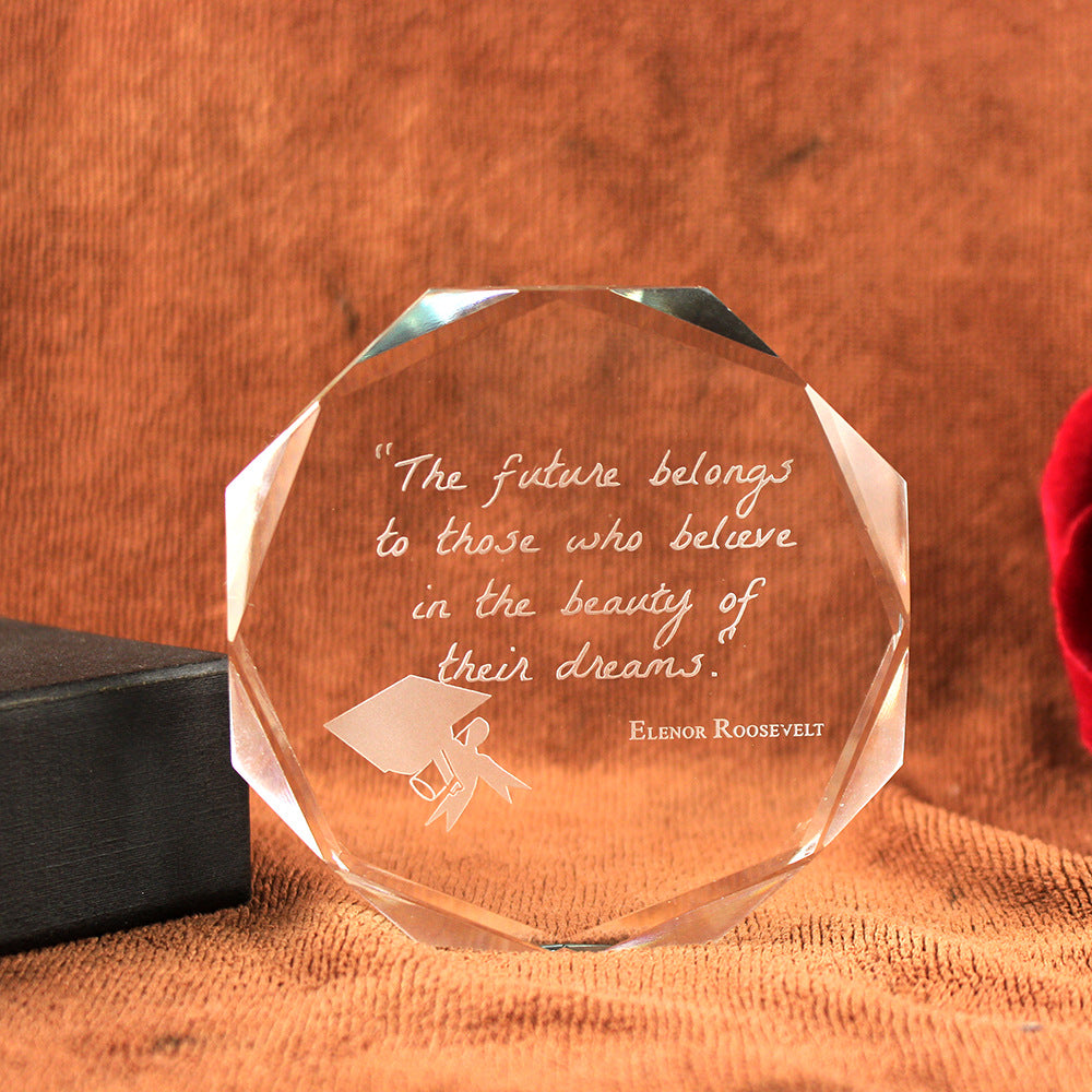 Inner Carved Crystal Paperweight