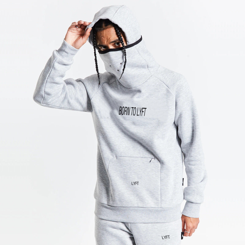 Men's Loose Plus Size Solid Color Hooded Casual Sweater