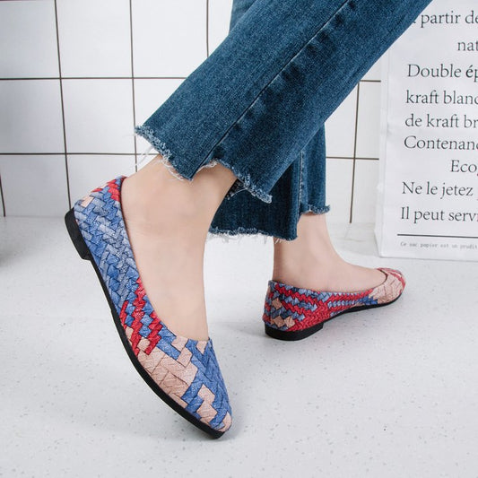 Women's Shoes Summer Wanwan Style Shoes Flat Low Cut Grandma Shoes Net Red Pumps Women Slip On Lazy Doug Shoes Women - FLIPSTYLEZLLC