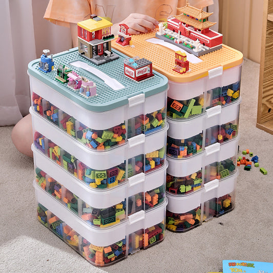 Children's Building Block Toy Parts Classification Storage Box