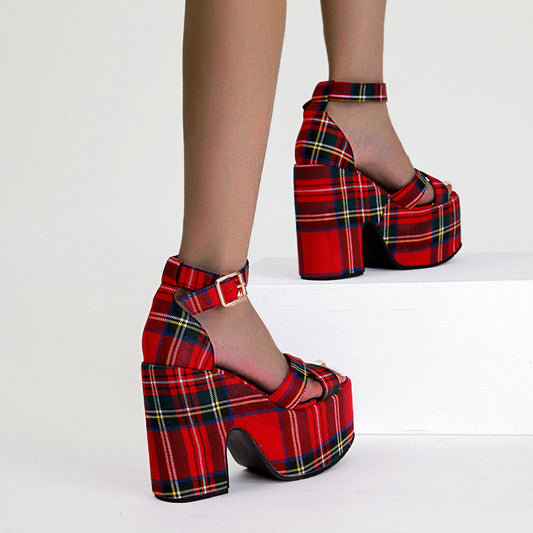 New Women Shoes Thick High Heeled Platform - FLIPSTYLEZLLC