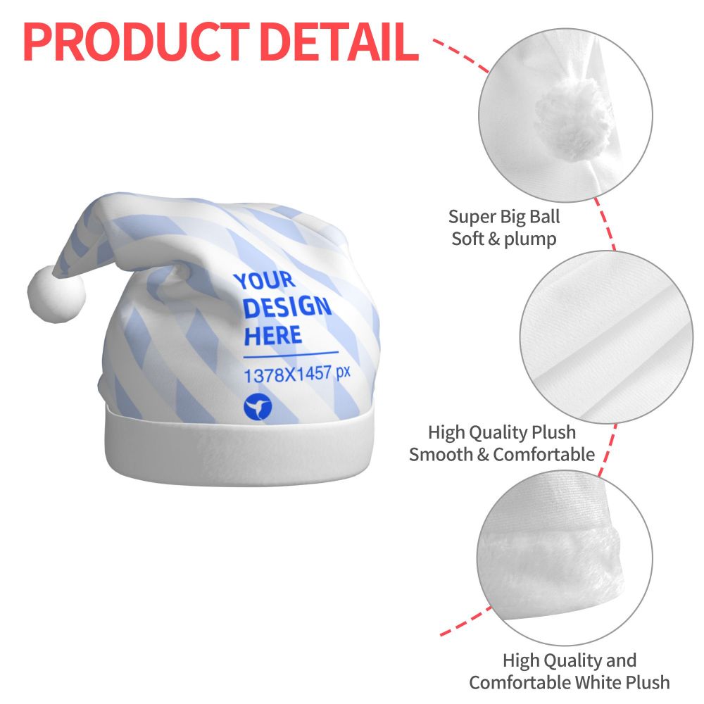 Create Your Own Lightweight Warm Plush Party Decor Santa Hat