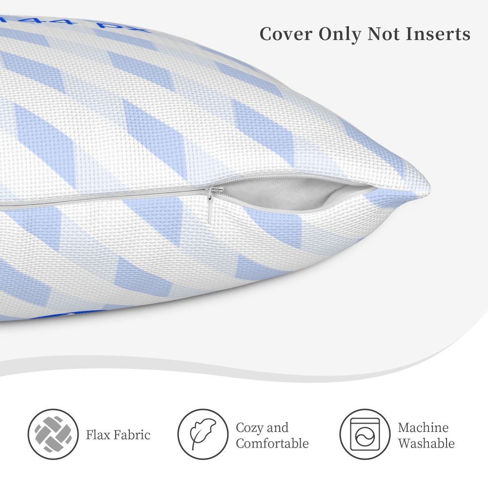 Strong And Durable Vintage Earthy Linen Patch Pocket Pillowcase