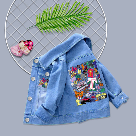 New Top Children's Denim Coat Korean Jacket