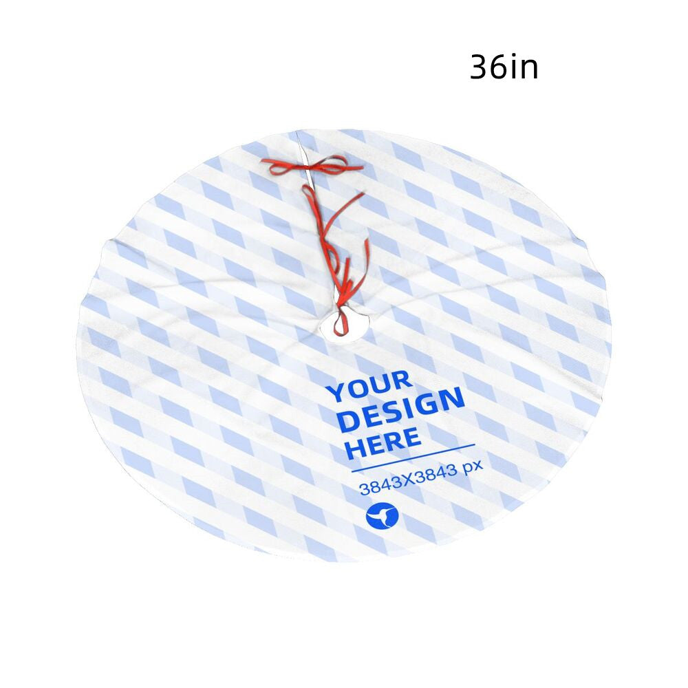 Create Your Own Durable Flannel Christmas Decor Plush Tree Skirt