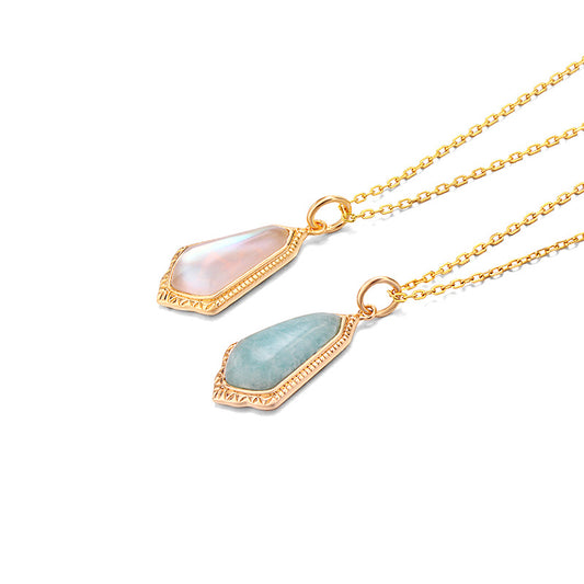 925 Silver Relief Tianhe Stone Double-sided Pendant