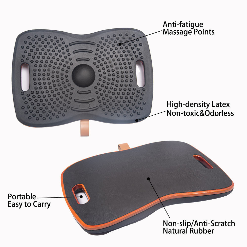 Ergonomic PU Standing Office Wood Surf Balance Board