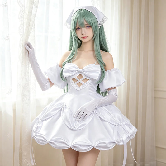 Alien Stage Sua Cosplay Costume White Dress Idol Stage Outfit ALNST Character Halloween Party Costume