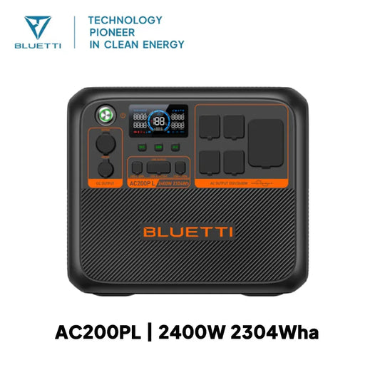 BLUETTI AC200PL Portable Power Station | 2400W 2304Wh Solar Generator for Home Outdoor Backup Power Supply