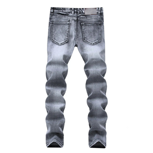 Men's Slim Fit Denim Jeans Stretch Casual Washed Straight Leg Streetwear Fashion Pants Classic Cotton Denim Trousers Manufact