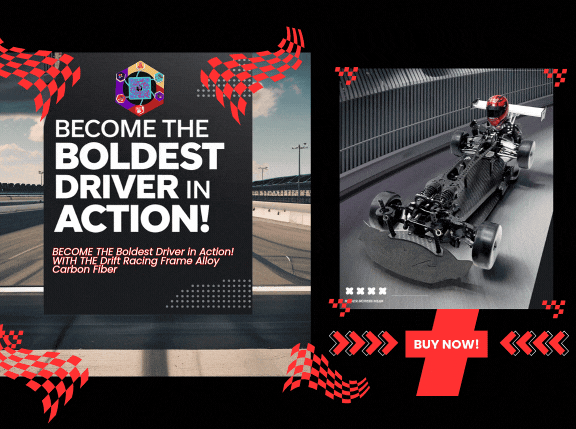 Drift Racing Frame Alloy Carbon Fiber Chassis Kit