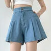 Plus Size Women's Denim Shorts Summer A-line WideLeg Baggy Tight High Waisted Women Casual Jeans