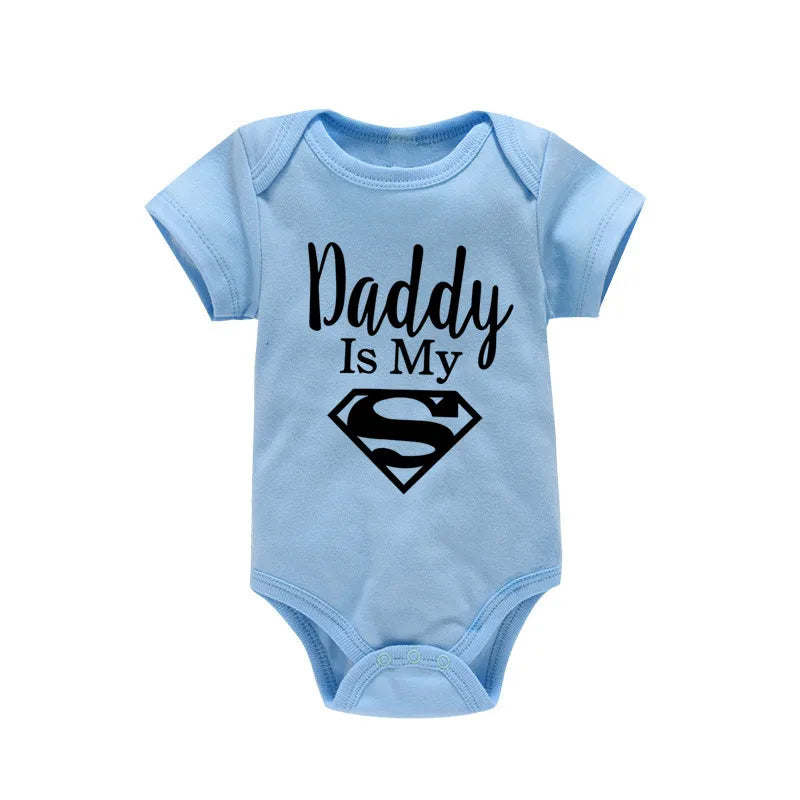 Baby Romper Newborn Baby Boys Girls Clothes Gold Daddy Is My Hero