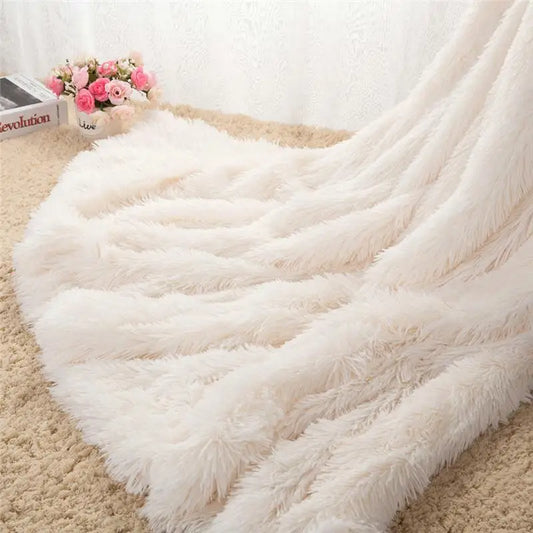 35 New Arrival Long Shaggy Throw Blanket Bedding Sheet Large Size Warm Soft Thick Fluffy Sofa Sherpa Blankets Pillowcase