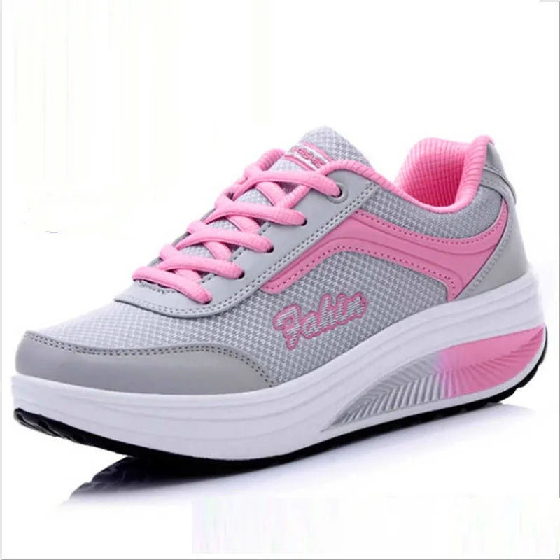 Women Sneakers Autumn Lace Up Vulcanized Shoes Woman Casual Platform Sneaker Women Summer Breathable Mesh Shoes Footwear WSH3779