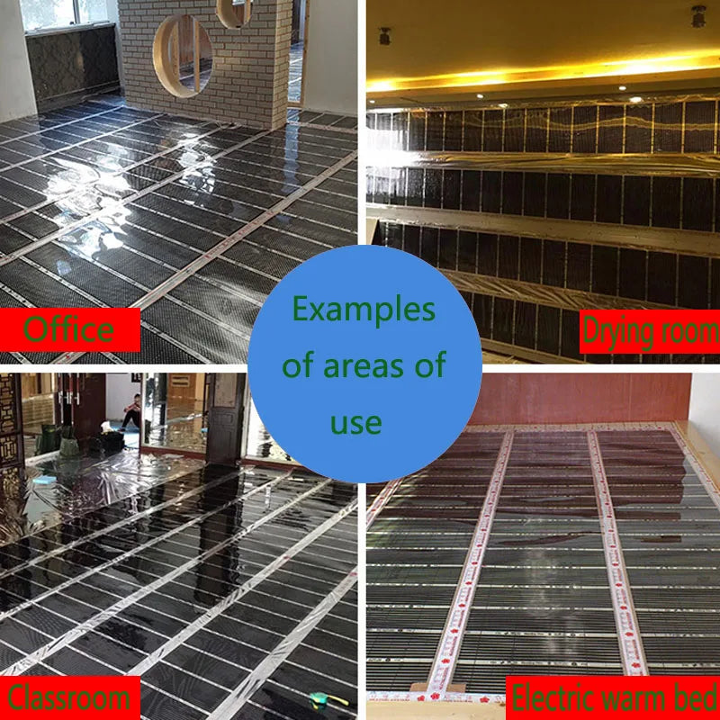 Graphene carbon crystal electrothermal film 400W/M2 floor heating wall heating safe energy saving constant temperature