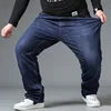 Plus Size Mens Big and Tall Stretch Jeans Relaxed Fit Denim Trousers Work Clothes Baggy Pants