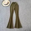 Sexy Stretch Yoga Pants Summer New Style Mature and Stylish High Waisted Slim Fit Versatile and Slightly Flared Pants