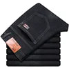 Men's Smart Casual Plus Size Solid Knitted Softener Mid Waist Breathable Windproof Eco-Friendly Washed Quick Dry Jeans