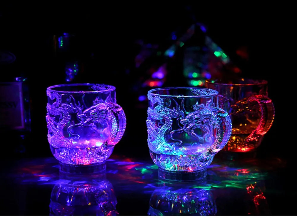 New exotic LED Colorful Flashing Cup,Dragon Wine Cup, wedding, bar, celebration props glowing toys
