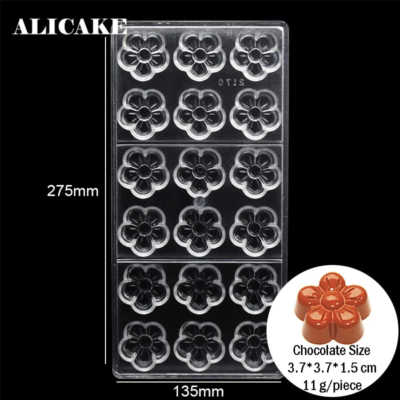 Polycarbonate Chocolate Mould Professional Molds for Candy Bonbons Bar Acrylic Mold Confectionery Baking Pastry Bakery Utensils