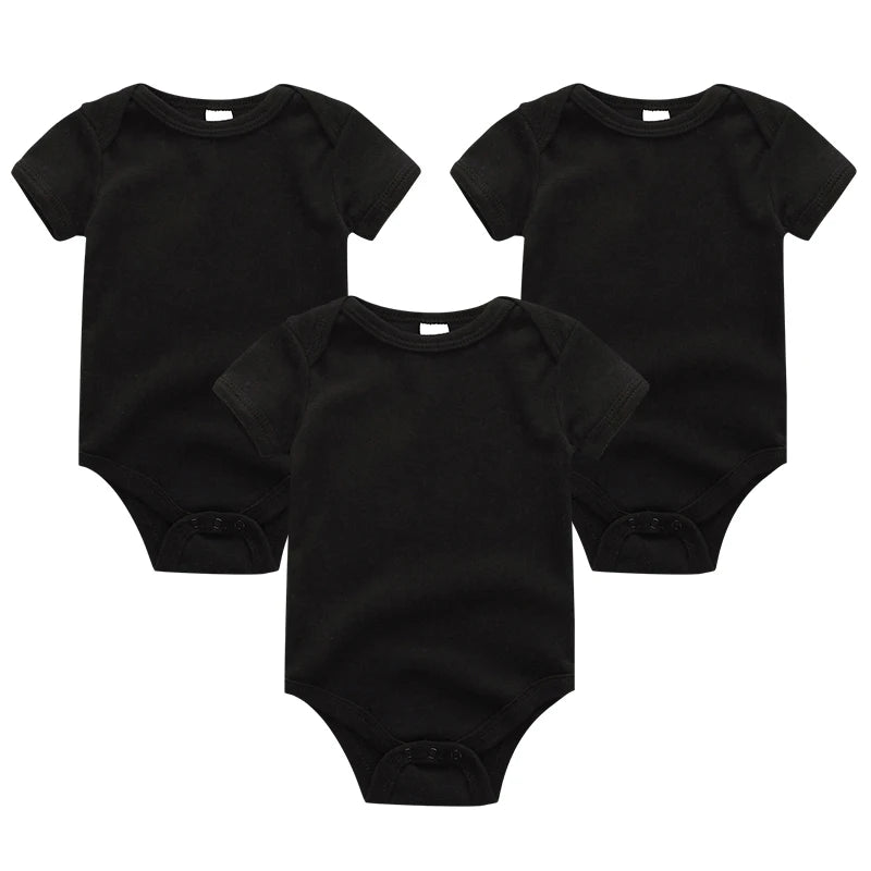 Baby Boy Jumpsuits 3 Pieces Newborn Clothes Set Toddler Girl Bodysuit Kiddiezoom Clothing 100%Cotton Soft Infant Rompers 0-12M