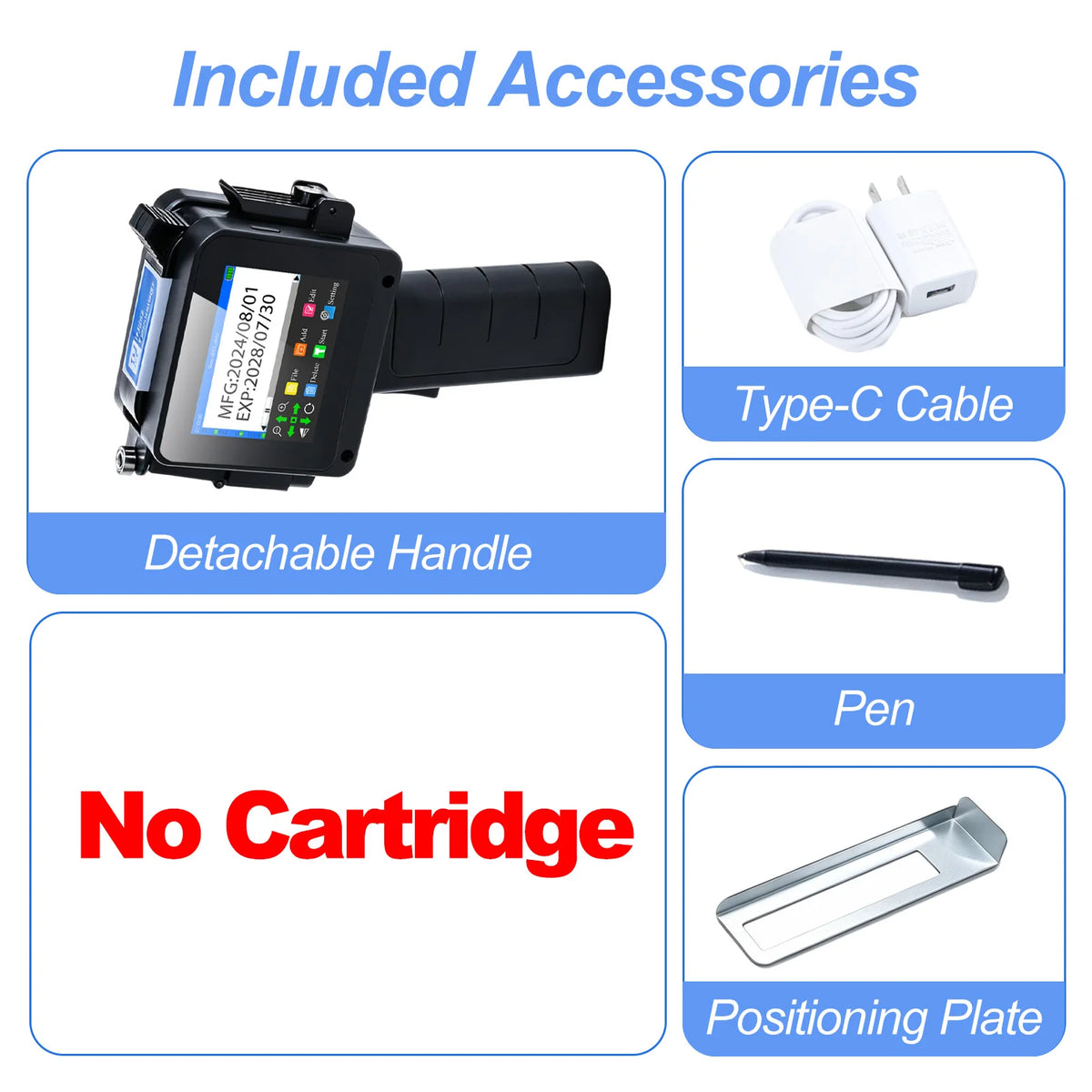 Mini Detachable Handheld Inkjet Printer MD16 Portable Compact Wireless Printing Device for Photos And Documents