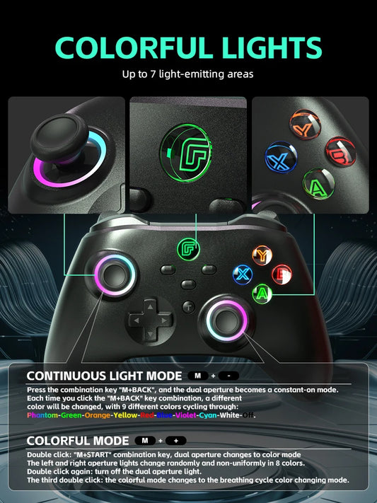 Data Frog Wireless Controller For Switch OLED/LITE/PC/Android Console Pro Gamepad with Programmable Turbo Function