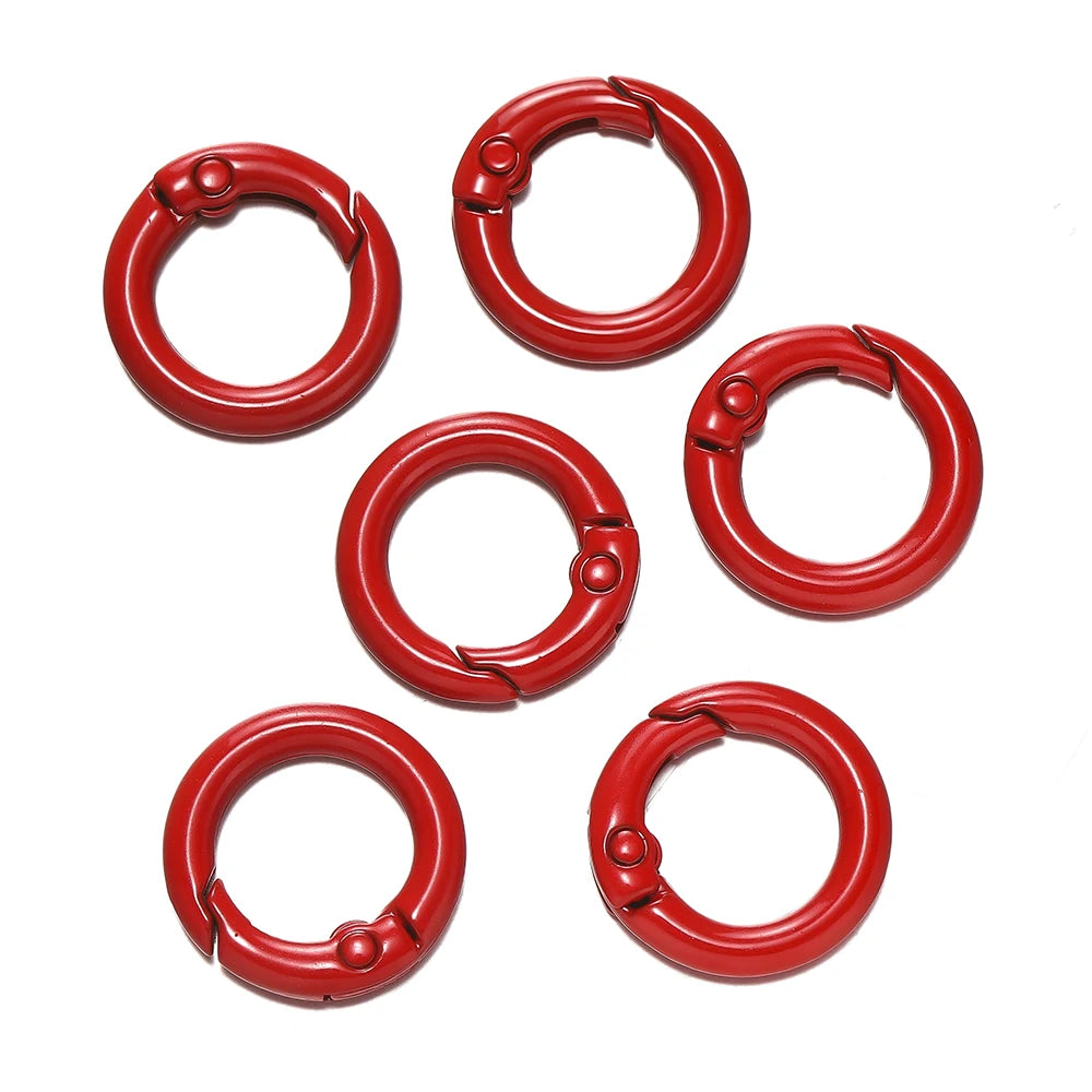 Colorful O-Ring Spring Clasp Clips — Zinc Alloy Carabiner Connectors