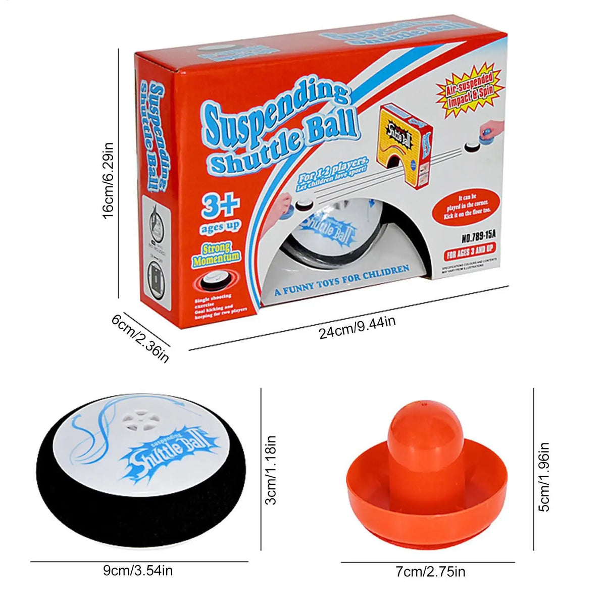 Hockey Hover Puck for Kids Mini Electric Sliding Hockey with 2 Red Hockey Pushers Hockey Board Game Toy for Game Room Home