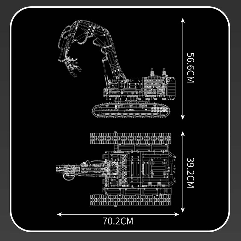 4195Pcs Technology Remote Controlled Demolition Machine Building Blocks High-Tech Hydraulic Excavator Bricks Toy Kids Gifts