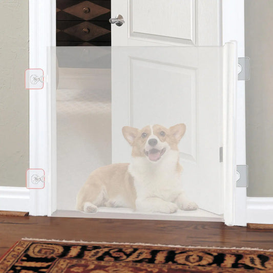 Retractable Pet Gate Dog Retractable Gate Dog Gate Indoor Adjustable Fence Barrier No Drilling Child Safety Screen Cat Baffle