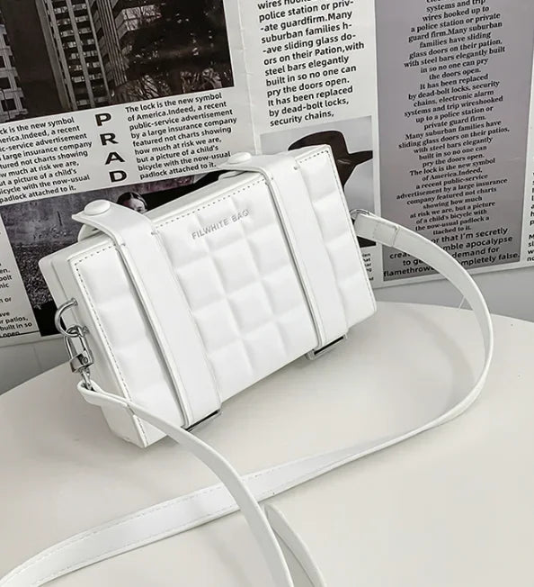 Trendy Brand Box Shape Bag for Man Woman 2026 New Small Square bag Pu Leather Shoulder Crossbody Bags Unisex Fashion Phone Purse