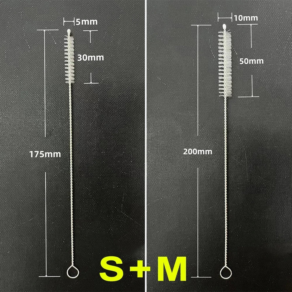 Drinking Straw Cleaning Brush Kit Reusable Tube Pipe Cleaner Nylon Stainless Steel Long Cleaning Brushes for Baby Cup Bottles