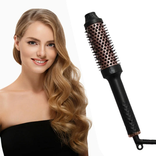 2 In 1 Hair Comb Ionic Hair Curler Hair Straightener Professional Curling Iron Heated Hair Styling Brush