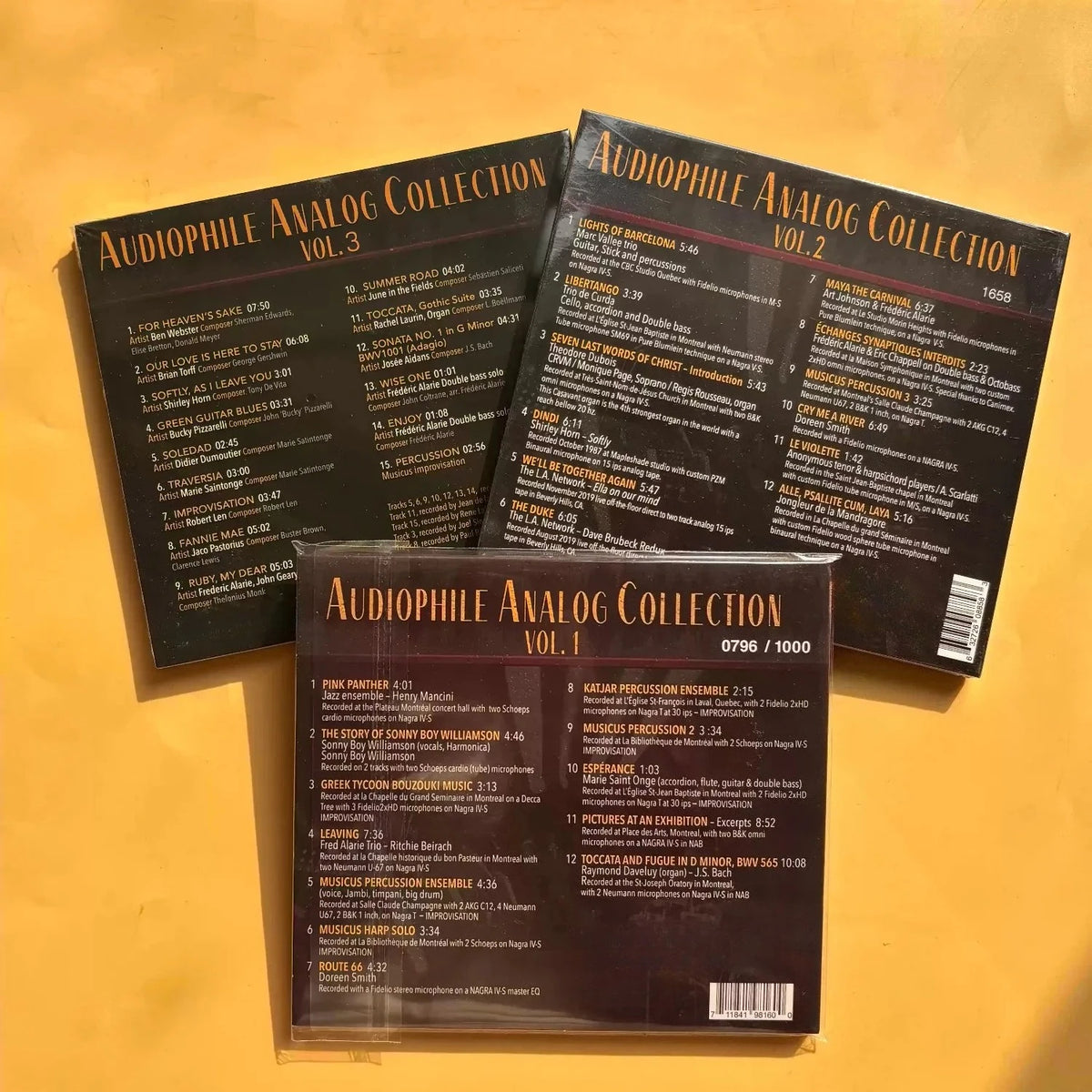 Audiophile Analog Collection Vol.1-3 CD, High Resolution Hi-Fi Test Disc with Warm Analog Sound Recordings