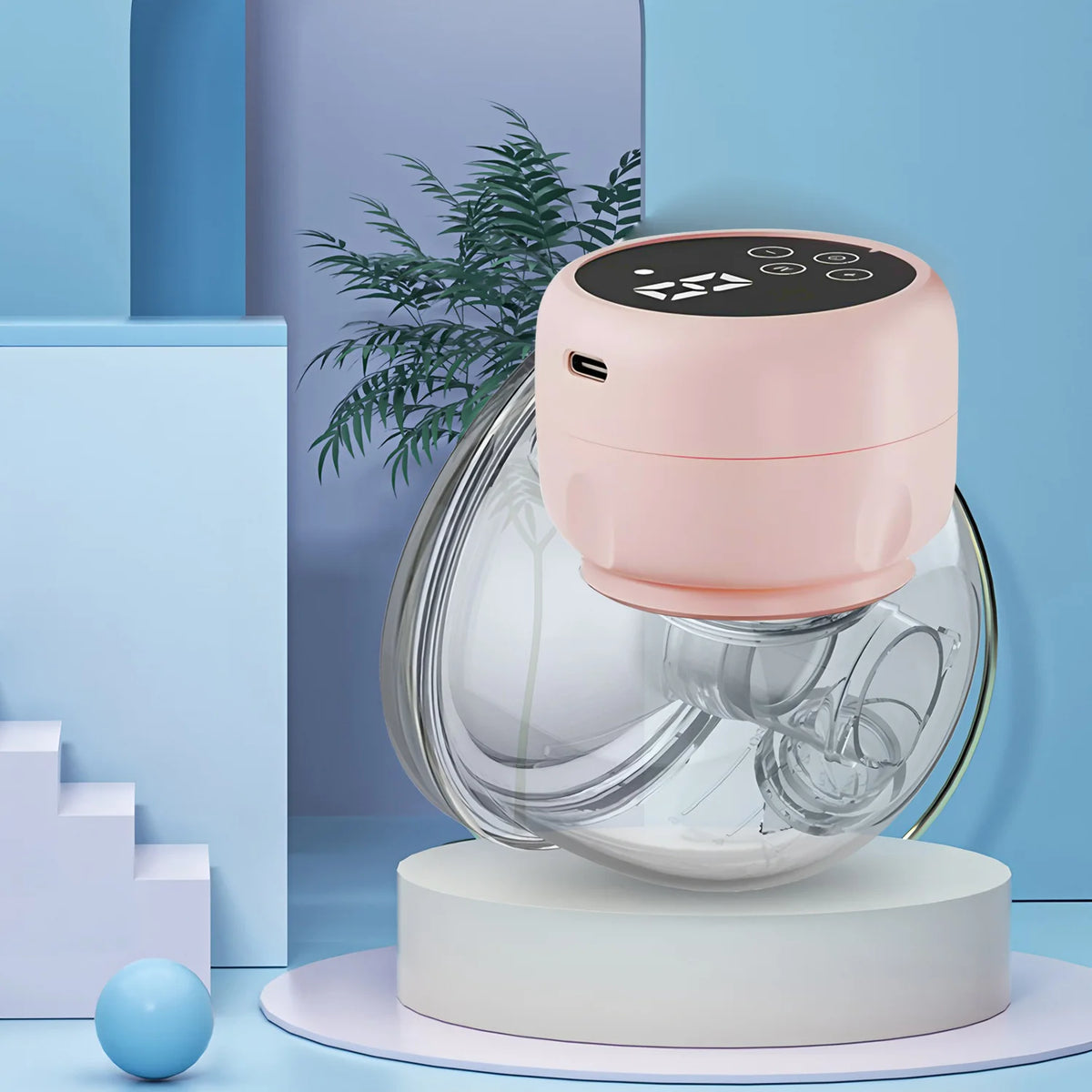 Smart Wearable Breast Pump - Household Electric Comfort Milk Collector with LED Display for Nursing Moms Electric Breast Pump