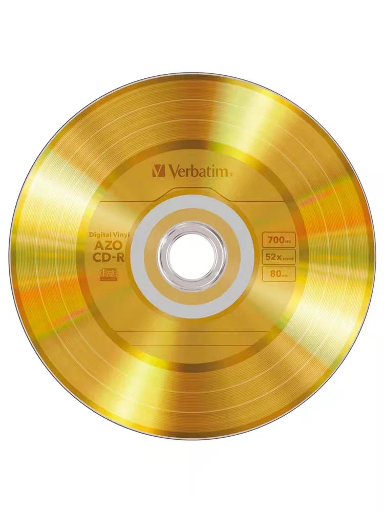 Verbatim Golden Digital AZO Vinyl CD-R Discs Empty CDR CD Disc 80min 700MB 52X 50Pcs/Pack
