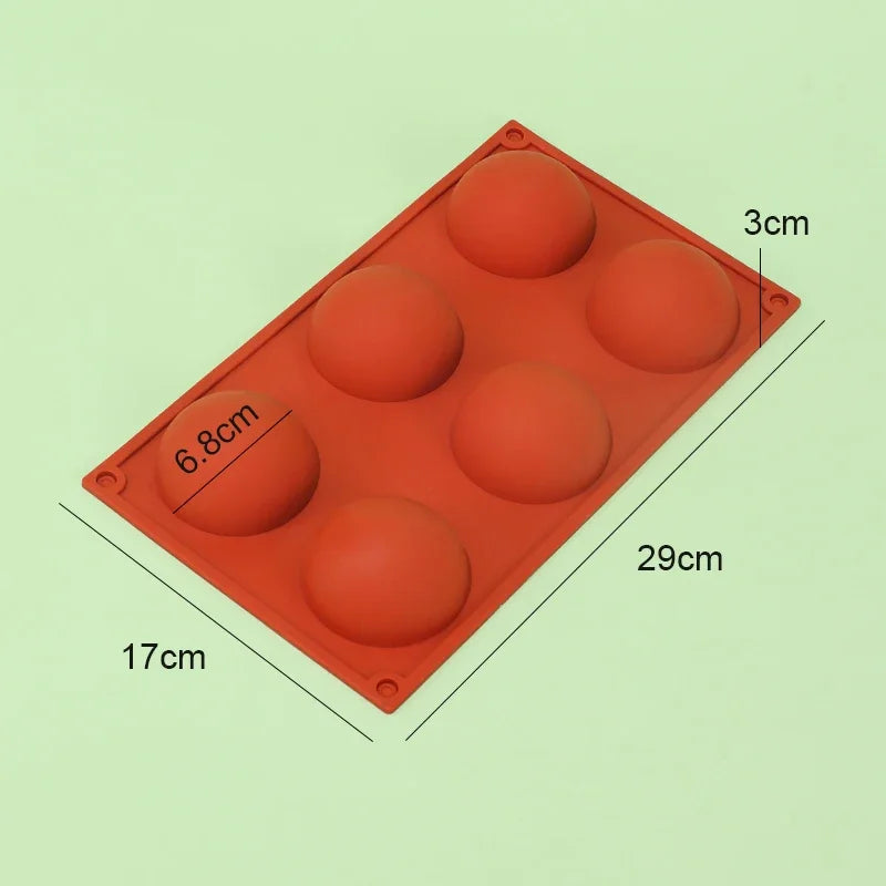 Semi Sphere Caramel Silicone Mold Chocolate Truffles Whiskey Ice Cube Tray Half Sphere Fondant Mould Hard Candy Gummy Jelly Mold