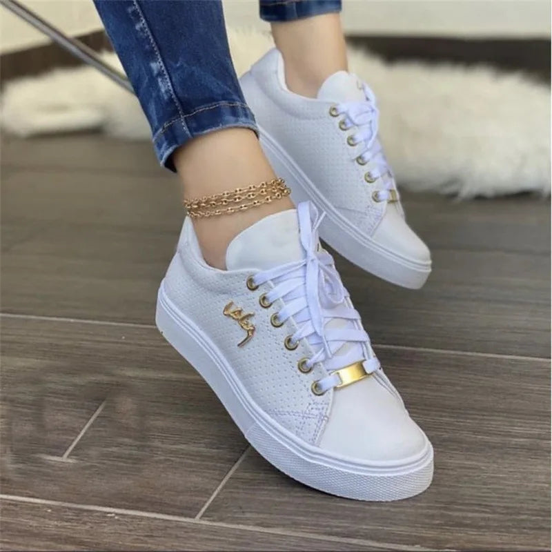 Women's Outdoor Casual Jogging Sneakers Plus Size Girl Breathable Flat Woman Soft Sole Walking Vulcanized Shoes Zapatos De Mujer