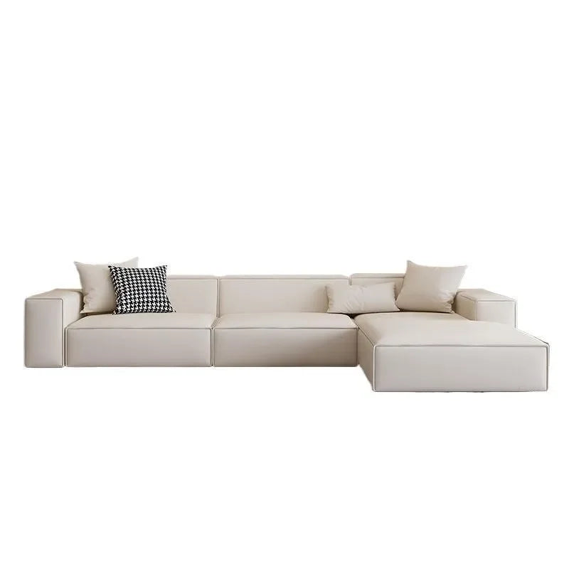 Italian Minimalist Fabric Sofa Compact Straight Design for Small Apartment Office Rental Room Modern Living Room Furniture